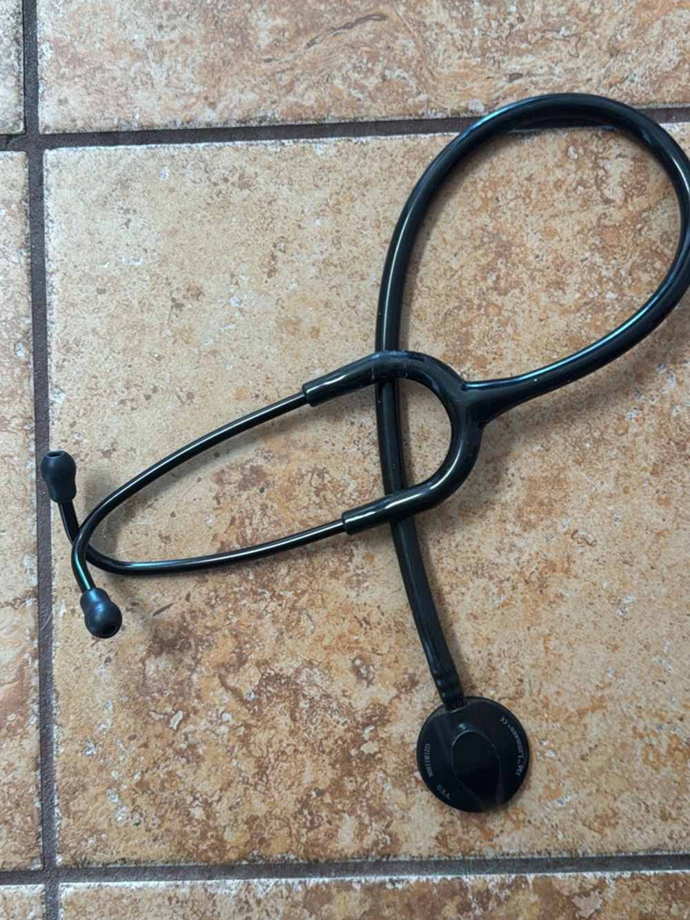 Black Single-Head Stethoscope for Clinical Use